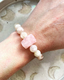 BLOSSOM AGATE & ROSE QUARTZ BRACELET