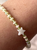 FIRE OPAL & PERIDOT / PEARL STAR BRACELET