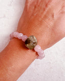 ROSE QUARTZ & PREHNITE BRACELET