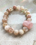 BLOSSOM AGATE & ROSE QUARTZ BRACELET