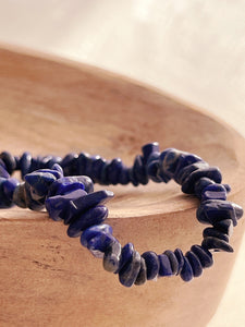 LAPIS LAZULI CHIP BRACELET