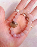 ROSE QUARTZ & PREHNITE BRACELET