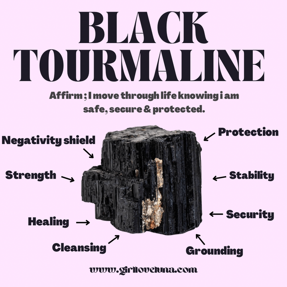 BLACK TOURMALINE PROPERTIES CARD