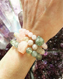 ROSE QUARTZ & PREHNITE BRACELET