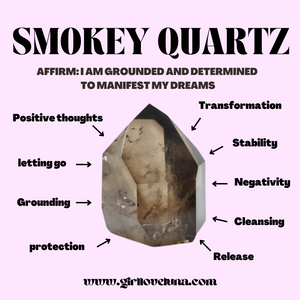SMOKEY QUARTZ PROPERTIES CARD