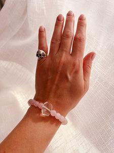 ROSE QUARTZ / CLEAR QUARTZ BRACELET