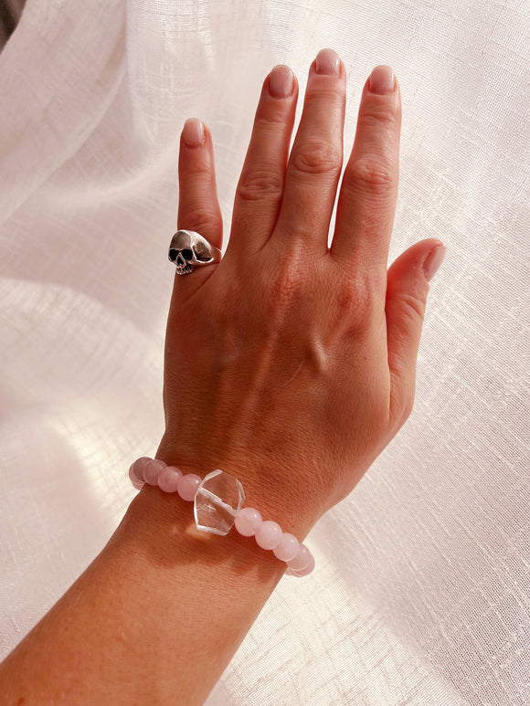 ROSE QUARTZ / CLEAR QUARTZ BRACELET