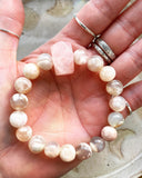 BLOSSOM AGATE & ROSE QUARTZ BRACELET