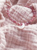 PINK TOURMALINE / PEARL MOON BRACELET